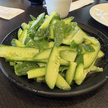 Super Juicy Dumplings - 4. Cucumber with Garlic Sauce - Dim Sum Near Me - Brea, California Super Juicy Dumplings - 4. Cucumber with Garlic Sauce - Dim Sum Near Me - Brea, California
