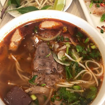 Hoi An Cafe - Bun Bo Hue $8.95 * Spicy Beef & Pork lemongrass vermicelli noodle soup - Vietnamese Near Me - Vancouver, British Columbia