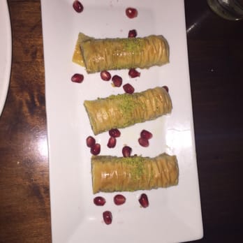 Urfa Bistro - Wonderful Baklava with Pistachio and Pomegranate: best I've ever had! - Mediterranean Near Me - Los Altos, California