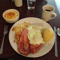 Country ham breakfast. Country ham breakfast.