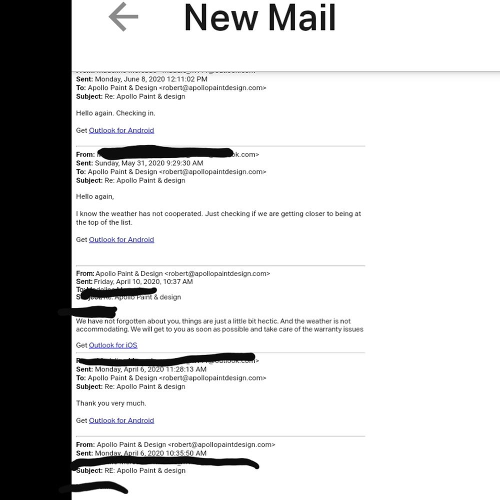 Apollo Paint & Design - Some email correspondence - Painters Near Me Apollo Paint & Design - Some email correspondence - Painters Near Me