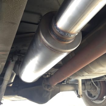 Warner's Muffler - Nice installation of a 4" in, 4" out, 24" Diamond Eye muffler. - Auto Repair Near Me - Oceanside, California Warner's Muffler - Nice installation of a 4" in, 4" out, 24" Diamond Eye muffler. - Auto Repair Near Me - Oceanside, California