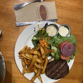 Crepevine Restaurants - The burger was overcooked - New American Near Me - Berkeley, California Crepevine Restaurants - The burger was overcooked - New American Near Me - Berkeley, California