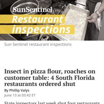 Beach Pizza - Code violations - Pizza Near Me - Fort Lauderdale, Florida