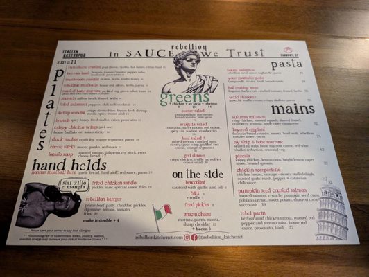 Menu photo 1 Rebellion Kitchen + Bar Danbury, CT Menu photo 1 Rebellion Kitchen + Bar Danbury, CT