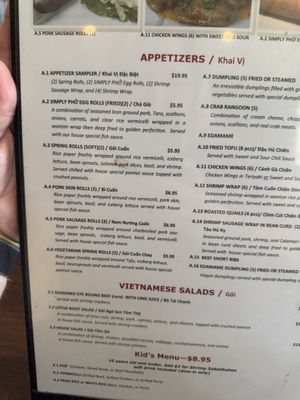 Menu photo 2 Simply Pho & Grill Tampa, FL