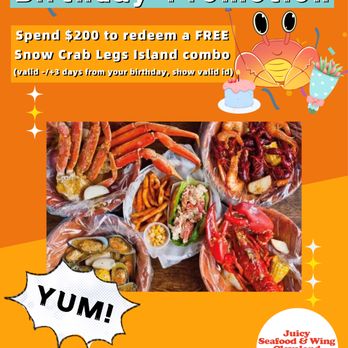 Juicy Seafood and Wings - birthday promotion - Seafood Near Me - Cleveland, Ohio Juicy Seafood and Wings - birthday promotion - Seafood Near Me - Cleveland, Ohio