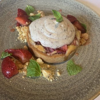 Peerless Restaurant & Bar - Strawberry rhubarb tart - New American Near Me - Ashland, Oregon Peerless Restaurant & Bar - Strawberry rhubarb tart - New American Near Me - Ashland, Oregon