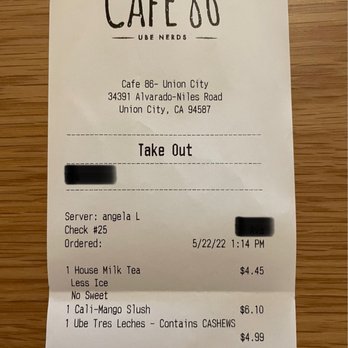 Cafe 86 - Desserts Near Me - Union City, California