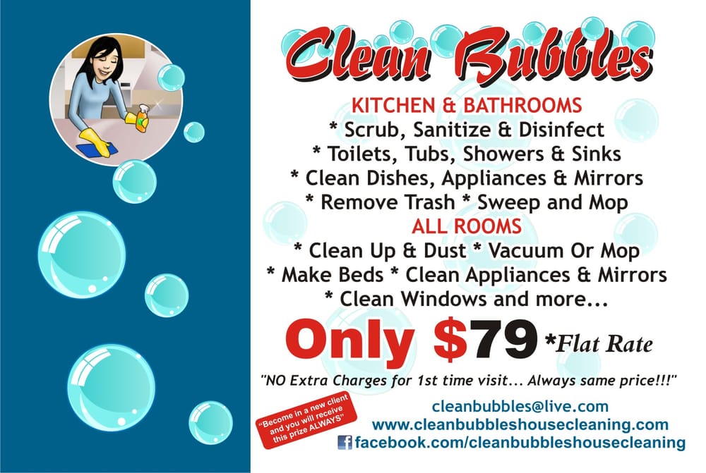 CLEAN BUBBLES HOUSE CLEANING Updated June 2024 13294 Kemper Rd