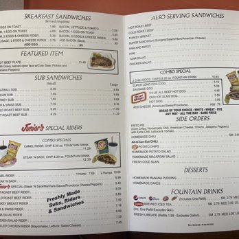 Junior's Famous Sandwiches - Menu - Sandwiches Near Me - Jacksonville, Florida Junior's Famous Sandwiches - Menu - Sandwiches Near Me - Jacksonville, Florida