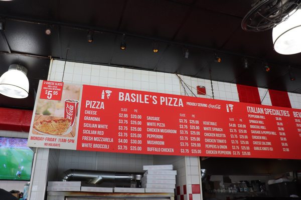 Menu photo 1 Basile's Pizza Hoboken, NJ Menu photo 1 Basile's Pizza Hoboken, NJ