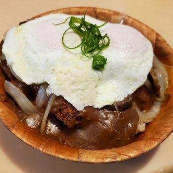 My Cafe - Chicken Katsu Loco Moco with Eggs over-easy ($13.95). I got it with Brown Rice, and the Gravy had Onions & Mushrooms. YUMMY!!!! - Breakfast & Brunch Near Me - Kapolei, Hawaii