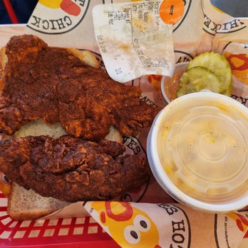 Dave's Hot Chicken - Dave's #1 2 Tenders w/ Mac & Cheese - Chicken Shop Near Me - Omaha, Nebraska Dave's Hot Chicken - Dave's #1 2 Tenders w/ Mac & Cheese - Chicken Shop Near Me - Omaha, Nebraska