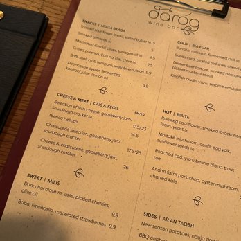 Daróg Wine Bar - Menu - Yelp Events Near Me - Galway, G
