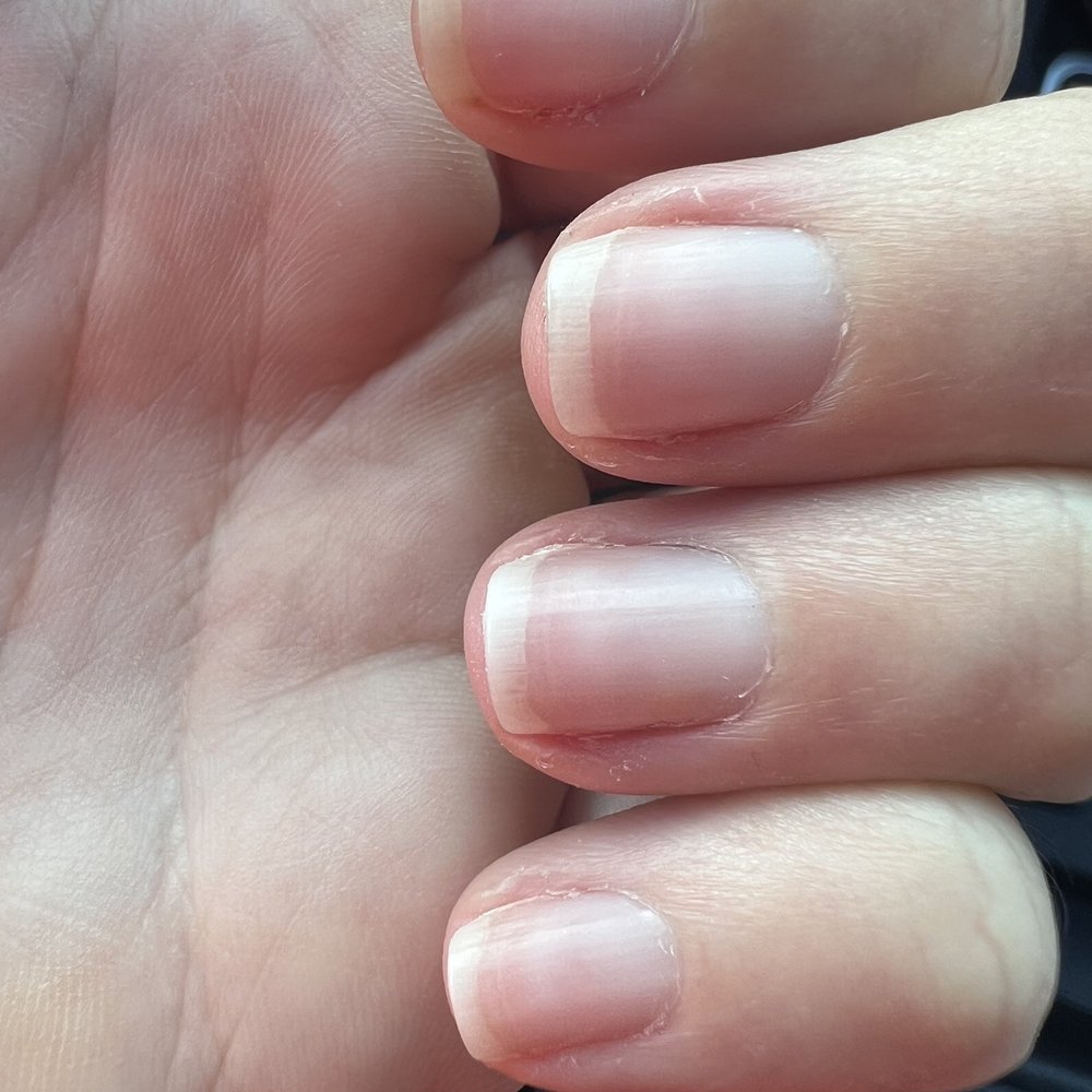 Sparkle Nails - Left zoomed in after manicure. - Nail Salons Near Me - Austin, Texas