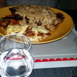 Pièce du boucher, sauce morilles