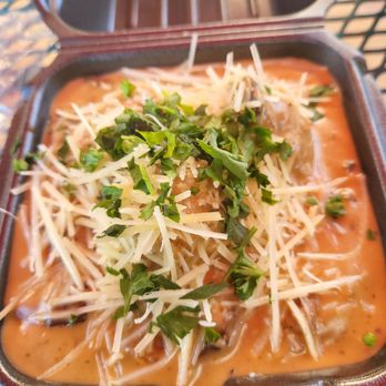 Giddy Up Cafe - Bourbon baked polenta with meatballs - Breakfast & Brunch Near Me - Truth or Consequences, New Mexico Giddy Up Cafe - Bourbon baked polenta with meatballs - Breakfast & Brunch Near Me - Truth or Consequences, New Mexico