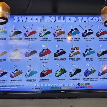 Sweet Rolled Tacos - Menu - Ice Cream & Frozen Yogurt Near Me - Garden Grove, California