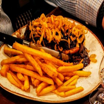 Watts Brasserie - Rump Steak with Fries at Watt's Brasserie - Beer Garden Near Me - Ettlingen, BW Watts Brasserie - Rump Steak with Fries at Watt's Brasserie - Beer Garden Near Me - Ettlingen, BW