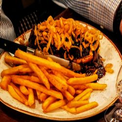 Watts Brasserie - Rump Steak with Fries at Watt's Brasserie