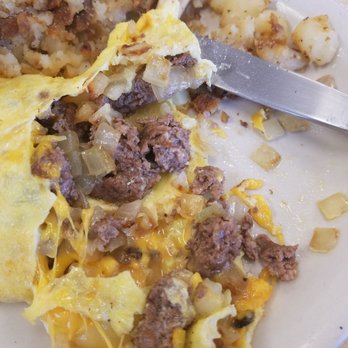Chuck Wagon Restaurant - Inside cheeseburger omelette - Diners Near Me - Ellington, Connecticut
