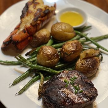 Seasons 52 - Filet Mignon with Lobster Tail - New American Near Me - Plano, Texas Seasons 52 - Filet Mignon with Lobster Tail - New American Near Me - Plano, Texas
