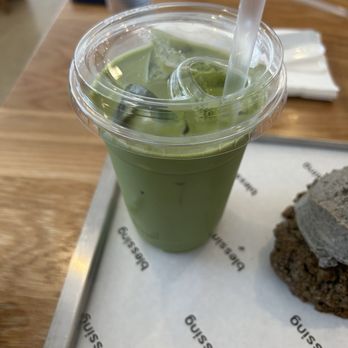 Cafe Blessing - Iced matcha latte - Coffee & Tea Near Me - Schaumburg, Illinois Cafe Blessing - Iced matcha latte - Coffee & Tea Near Me - Schaumburg, Illinois