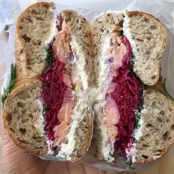 Bagelsaurus - Salmon sandwich on a seeded wheat bagel - Bagels Near Me - Cambridge, Massachusetts Bagelsaurus - Salmon sandwich on a seeded wheat bagel - Bagels Near Me - Cambridge, Massachusetts