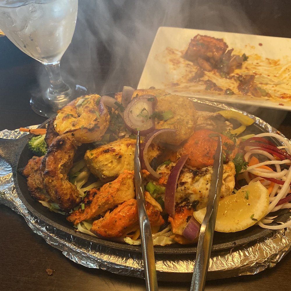 Tandoor Spice - Mixed grill: salmon, shrimp, lamb, chicken, vegetables, lemon - Indian Near Me - Woodstock, Maryland Tandoor Spice - Mixed grill: salmon, shrimp, lamb, chicken, vegetables, lemon - Indian Near Me - Woodstock, Maryland