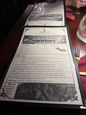 Menu photo 1 Vampire Cafe New Orleans, LA Menu photo 1 Vampire Cafe New Orleans, LA