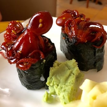 Sake Cafe - Baby Octopus Nigiri - Sushi Bars Near Me - Pensacola, Florida Sake Cafe - Baby Octopus Nigiri - Sushi Bars Near Me - Pensacola, Florida