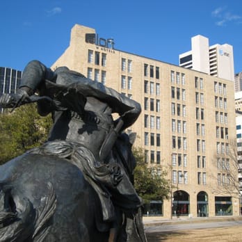 Aloft by Marriott Dallas Downtown - View from behind the cowboy statue across the street - Hotels Near Me - Dallas, Texas Aloft by Marriott Dallas Downtown - View from behind the cowboy statue across the street - Hotels Near Me - Dallas, Texas