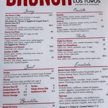 Los Toros - Brunch menu - Spanish Near Me - Halifax, Nova Scotia Los Toros - Brunch menu - Spanish Near Me - Halifax, Nova Scotia