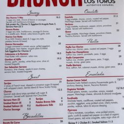 Los Toros - Brunch menu