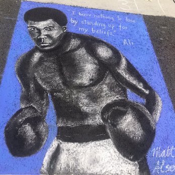 Loomis Eggplant Festival - Very well done Chalk Art, "I have nothing to loose by standing up for my beliefs." -Muhammad Ali - Festivals Near Me - Loomis, California Loomis Eggplant Festival - Very well done Chalk Art, "I have nothing to loose by standing up for my beliefs." -Muhammad Ali - Festivals Near Me - Loomis, California