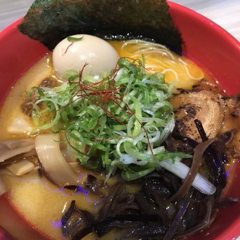 Ramen Bar Ichi - Spicy ramen add seasoned egg. So gooooood - Ramen Near Me - Houston, Texas Ramen Bar Ichi - Spicy ramen add seasoned egg. So gooooood - Ramen Near Me - Houston, Texas