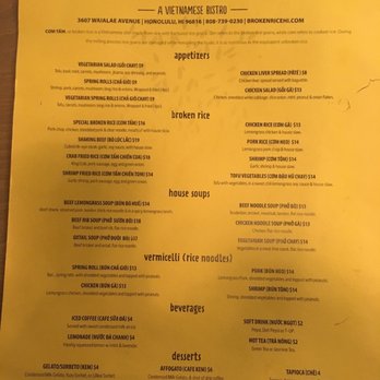 Broken Rice - Menu - Vietnamese Near Me - Honolulu, Hawaii Broken Rice - Menu - Vietnamese Near Me - Honolulu, Hawaii