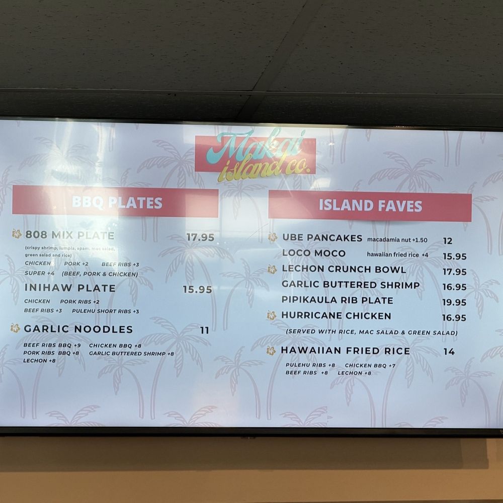 Makai Island - Menu - Barbeque Near Me - Renton, Washington Makai Island - Menu - Barbeque Near Me - Renton, Washington