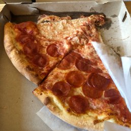two slices of pepperoni pizza
