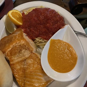 Pasqualino's Italian Restaurant - Salmon with pasta - Italian Near Me - Bryson City, North Carolina Pasqualino's Italian Restaurant - Salmon with pasta - Italian Near Me - Bryson City, North Carolina