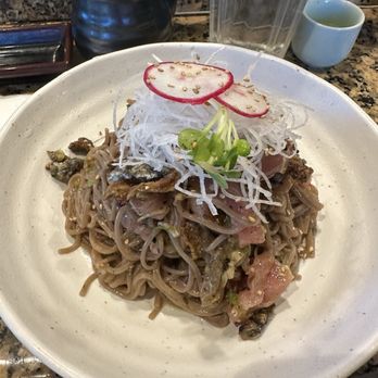 Matsu Sushi - Acorn Cold Noodles w/ Blue Fin Tuna is Citrus Truffle Sauce - Sushi Bars Near Me - Castaic, California