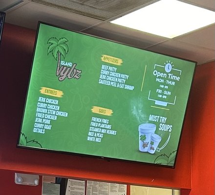 Menu photo 1 Island Vybz Naples, FL