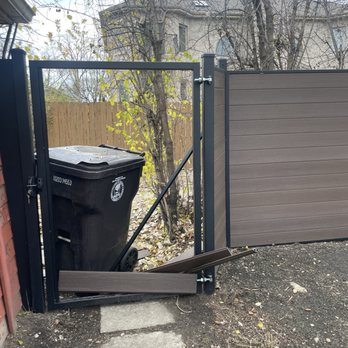 Bespoke Fence - The hole that used to be our back gate - Fences & Gates Near Me - Chicago, Illinois