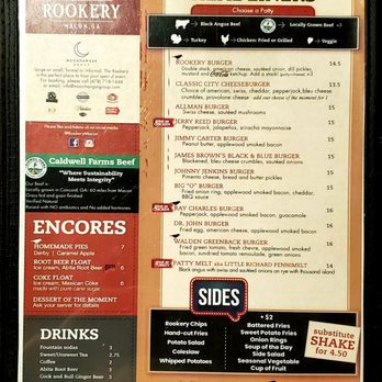 The Rookery - Menu - Bars Near Me - Macon, Georgia