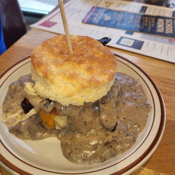 Denver Biscuit Co. - Centennial - This one is the best by far! The Franklin. My daughter chose the mushroom gravy! Totally rad!!! - Breakfast & Brunch Near Me - Centennial, Colorado