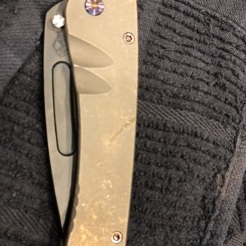 EDC Specialties - Medford Midi Marauder, tumbled anodized bronze handles with torched hardware. - Outdoor Gear Near Me - Gold River, California