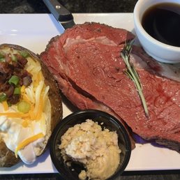 14 oz Prime Rib with loaded baked potato 14 oz Prime Rib with loaded baked potato