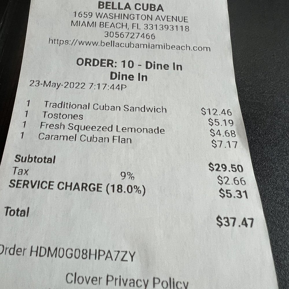 Bella Cuba - Cuban Near Me - Miami Beach, Florida