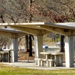 Georgia Welcome Center - This is one of the covered picnic areas.  Photo taken December 30, 2017.